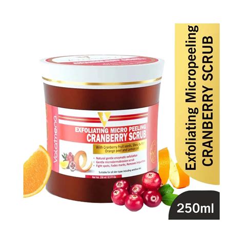 Buy Volamena Exfoliating Micro Peeling Cranberry Face Scrub (250ml ...