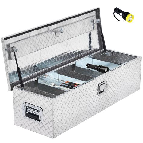 Danolapsi 48 Inch Aluminum Truck Tool Box with Sliding Shelf,Diamond Plate ToolBox for Pickup ...