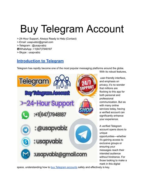Buy Telegram Account