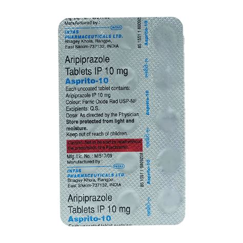 Asprito-10 Tablet | Uses, Side Effects, Price | Apollo Pharmacy