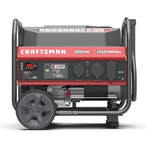 CRAFTSMAN 3650 Watt Portable Gasoline Generator with 8-in Wheels and ...