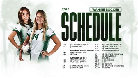 2025 UH Rainbow Wahine Soccer Schedule - Dates & Opponents