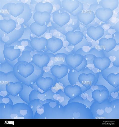Light Blue Hearts Background