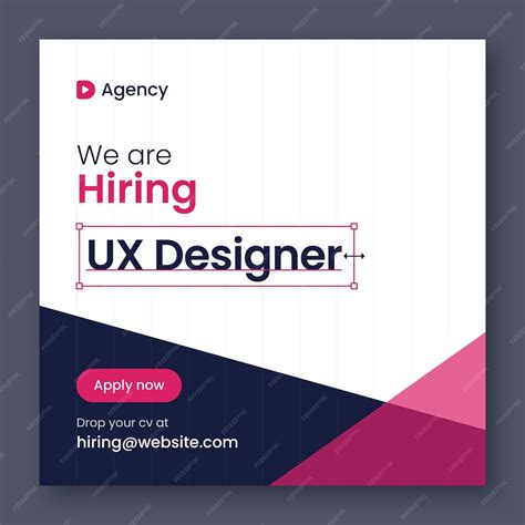 Premium PSD | We are hiring ui ux design job vacancy web banner and social media post square ...