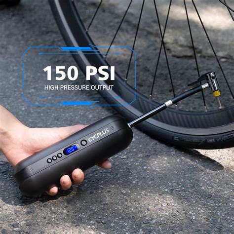 CYCPLUS Bike Tire Pump, Portable Electric Tire Inflator with 150 PSI ...
