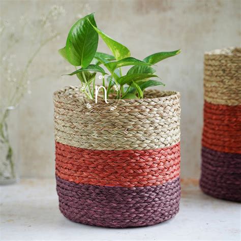 Eco-Friendly Planter Baskets Red Set of 2 Online - Premium Basket ...