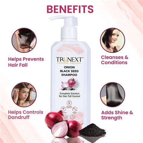 Buy Best Onion Black Seed Shampoo (300 ml) Online - TRUNEXT®