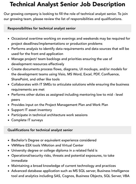 Image result for Technical Analyst Job