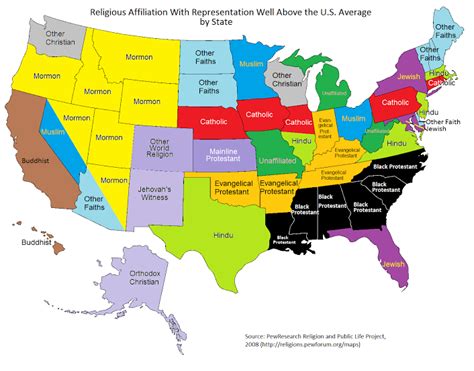 Religion by State Map 的图像结果