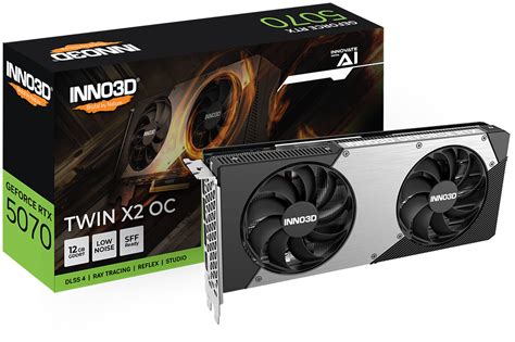 INNO3D RTX 5070 Twin X2 OC 12GB GDDR7 Graphics Card - N50702-12D7X-195 ...