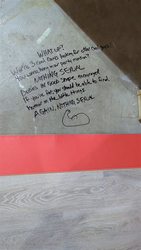 Whenever I install a floor, I leave a note for whoever tears it up ...