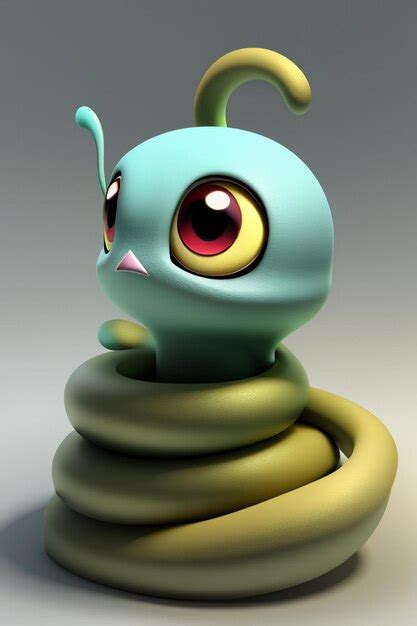 Anthropomorphic animal snake baby virtual character character model ...