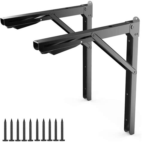Torack 24 Folding Shelf Brackets Heavy Duty Shelf Bracket Wall ...