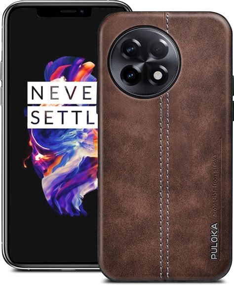 PULOKA OnePlus 11 PU Leather Back Case Cover | Slim Bumper Basic Cover ...