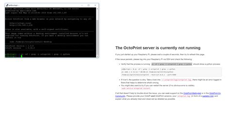 The OctoPrint server is currently not running - Get Help - OctoPrint ...