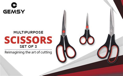 Butterfly Plastic Multi purpose Scissors for Office Set of 3 ...