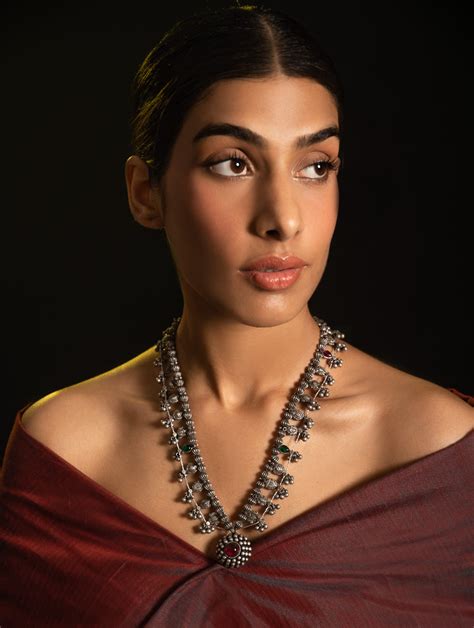 Buy Pure Silver Traditional Maharashtrian Neckpiece - The Saaz Online