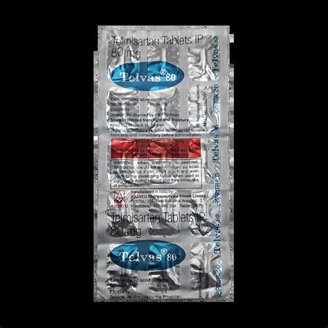 TELVAS 80MG TABLET 15'S Price, Uses, Side Effects & Substitutes | Medkart