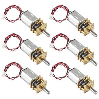 Coliao 6pcs Mini Micro N20 Gear Motor DC 3V-6V Slow Speed Full Metal ...