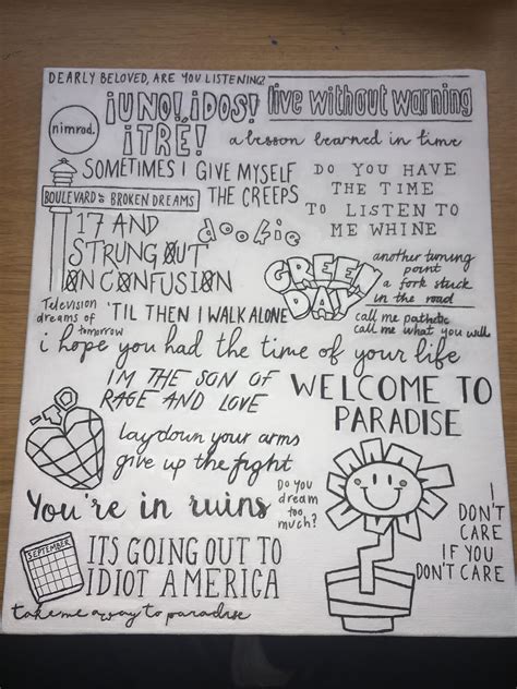 Different green day lyrics and fonts! : r/greenday