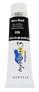 Daler-Rowney System 3 Original 75ML Brown/Grey/White/Black (Mars Black ...