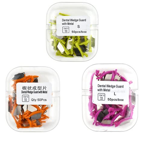 Buy 50Pcs/box Dental Prime Teeth Interproximal Wedge Guard With Metal ...