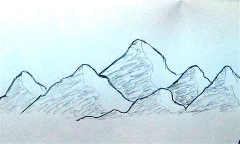 Mountain Landscape Drawing at GetDrawings | Free download