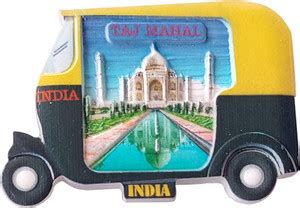 MDT India Fridge Refrigerator Magnet India Souvenir Autorickshaw Taj ...