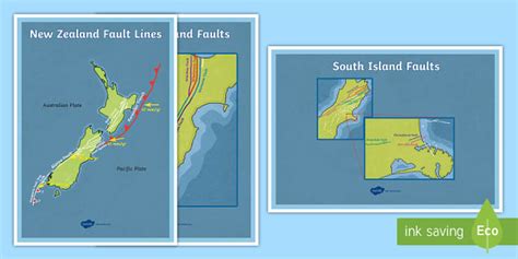 New Zealand Fault Lines Maps (teacher made) - Twinkl