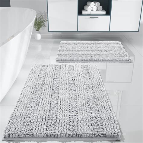 Yimobra Luxury Chenille Bathroom Rugs Sets 2 Piece, Extra Thick Non ...
