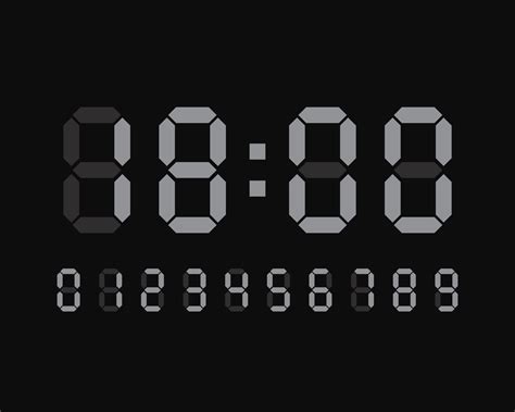 Image result for LED Digital Clock Numbers