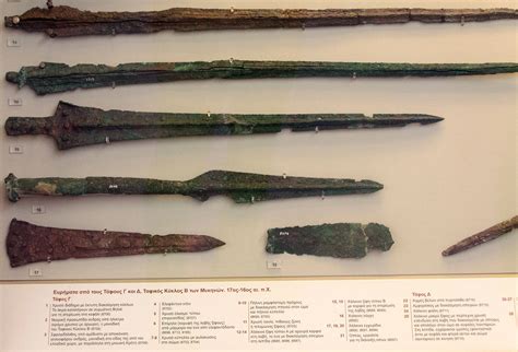 Weapons Of Ancient Greece Ancient Greek Bronze Swords Bronze age ...