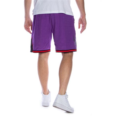 Mitchell & Ness shorts Toronto Raptors purple Warm Up Fleece Short ...