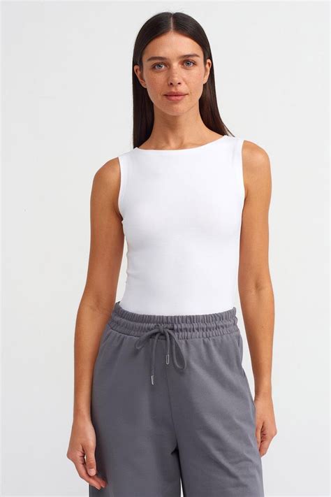 White Crew Neck Blouse - Dilvin | ElbiseBul