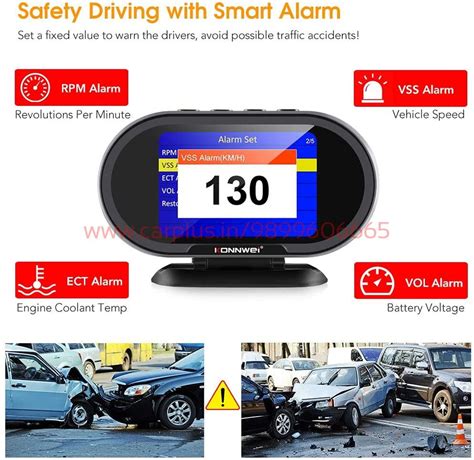 KONNWEI OBD Speedometer KW206 Car HUD Digital Meter Gauge – CARPLUS