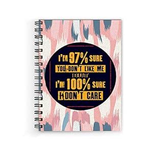ANUMAN007 I'm 97% Sure, Wire Bound Spiral Printed unruled youva ...