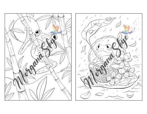 Cute Frogs Coloring Book: An Adult Coloring Book India | Ubuy