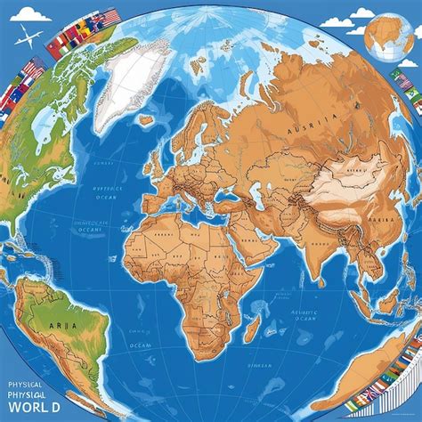 Detailed Physical World Map 的图像结果