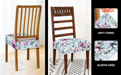 AMAZE ATTIRES Universal Size Dining Chair Seat Cover Set of 4 Seater ...