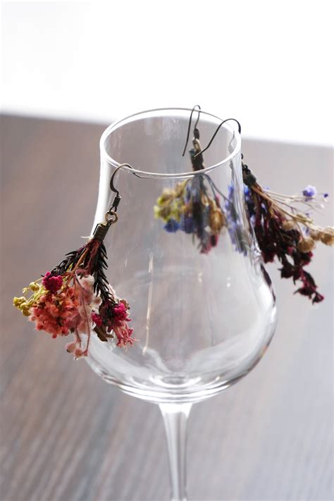 ドライフラワーピアス [ The most beautiful death ] - red | ItoshI