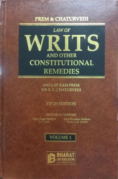 Law of Writs and other Constitutional Remedies in 2 vols : Amazon.in: Books