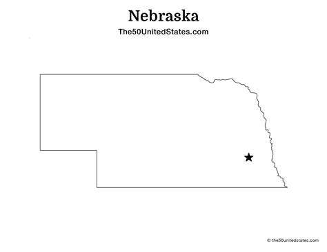 Free Printable State Map of Nebraska with Cities (Labeled) | The 50 ...