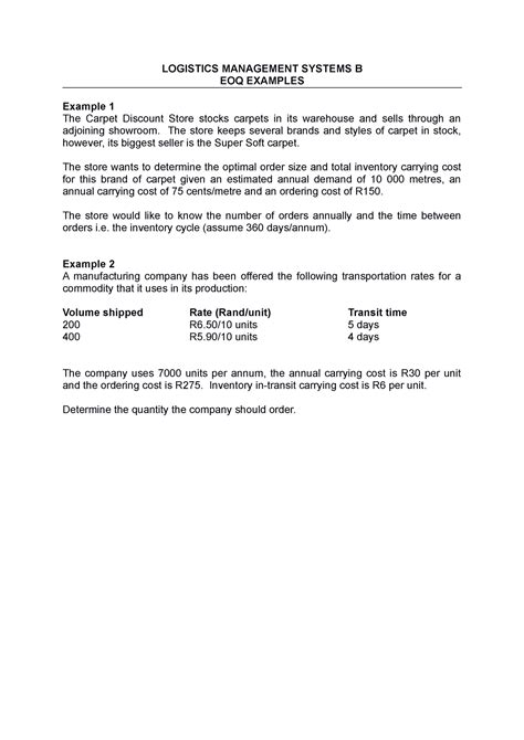 Image result for EOQ Examples and Solutions