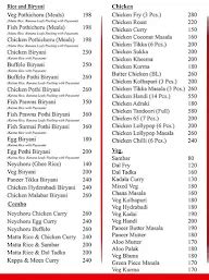 Menu of Malabar Food Hub, Phoenix Marketcity, Pune | August 2024