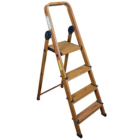 Prime Signature Edition 4steps(3+1) Wood-Finish Foldable Aluminium ...