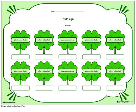 Modelo de Word Scramble do Dia de São Patrício