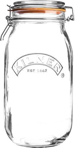 Buy Kilner 25.513 Clip Top Glass Jar, 2 litres, 1 Pieces (1.5, Round, 1 ...