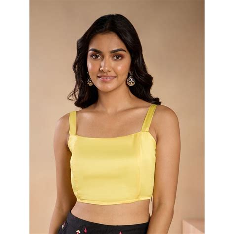 Buy Gajra Gang Sundowner Yellow Solid Corset Top GGBL17 Online