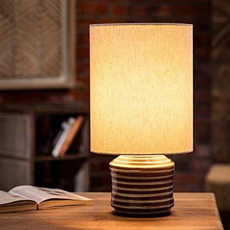 Ellementry Shades of Grey Terracotta Table Lamp, 25 x 25 x 54 cm, Grey ...