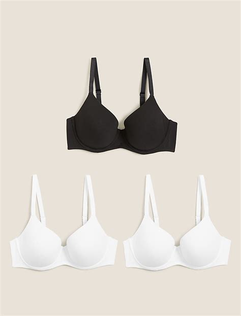 Buy 3pk Wired Full Cup T-Shirt Bras A-E at Marks & Spencer